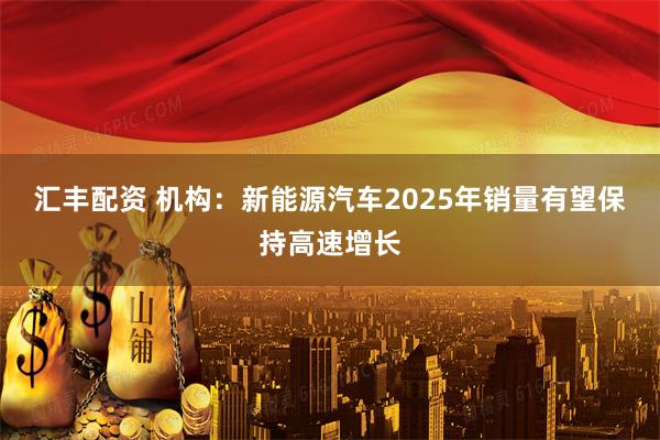 汇丰配资 机构：新能源汽车2025年销量有望保持高速增长